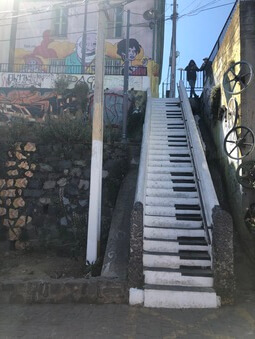 バルパライソのピアノ階段