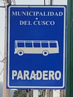 クスコのバス停