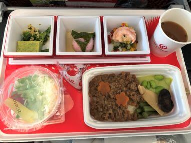羽田ーNY線JALの機内食